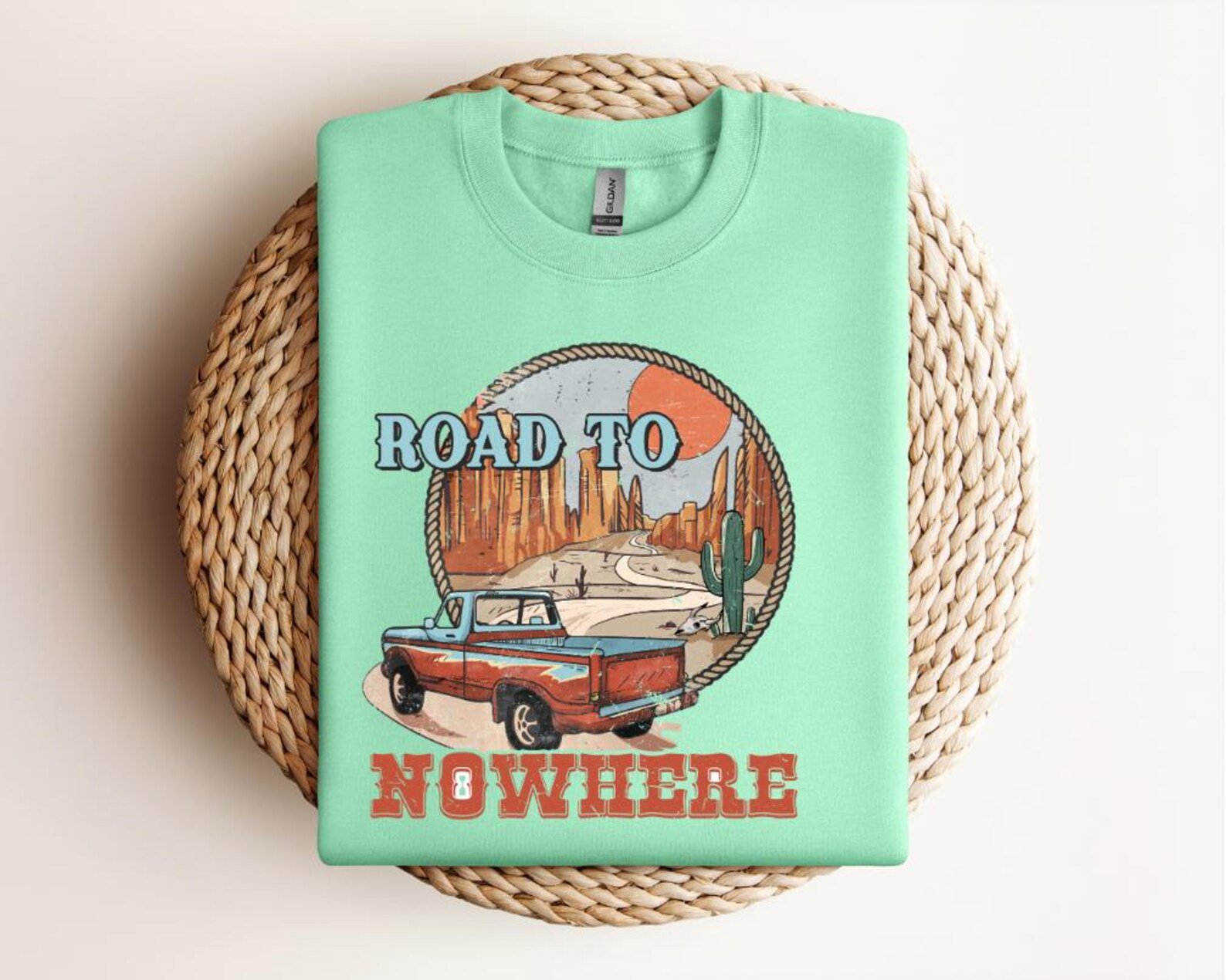 Road to Nowhere Sweatshirt: Texas Desert Graphic Tee 5