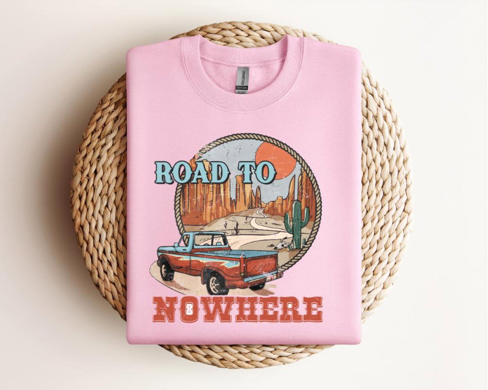 Road to Nowhere Sweatshirt: Texas Desert Graphic Tee 6