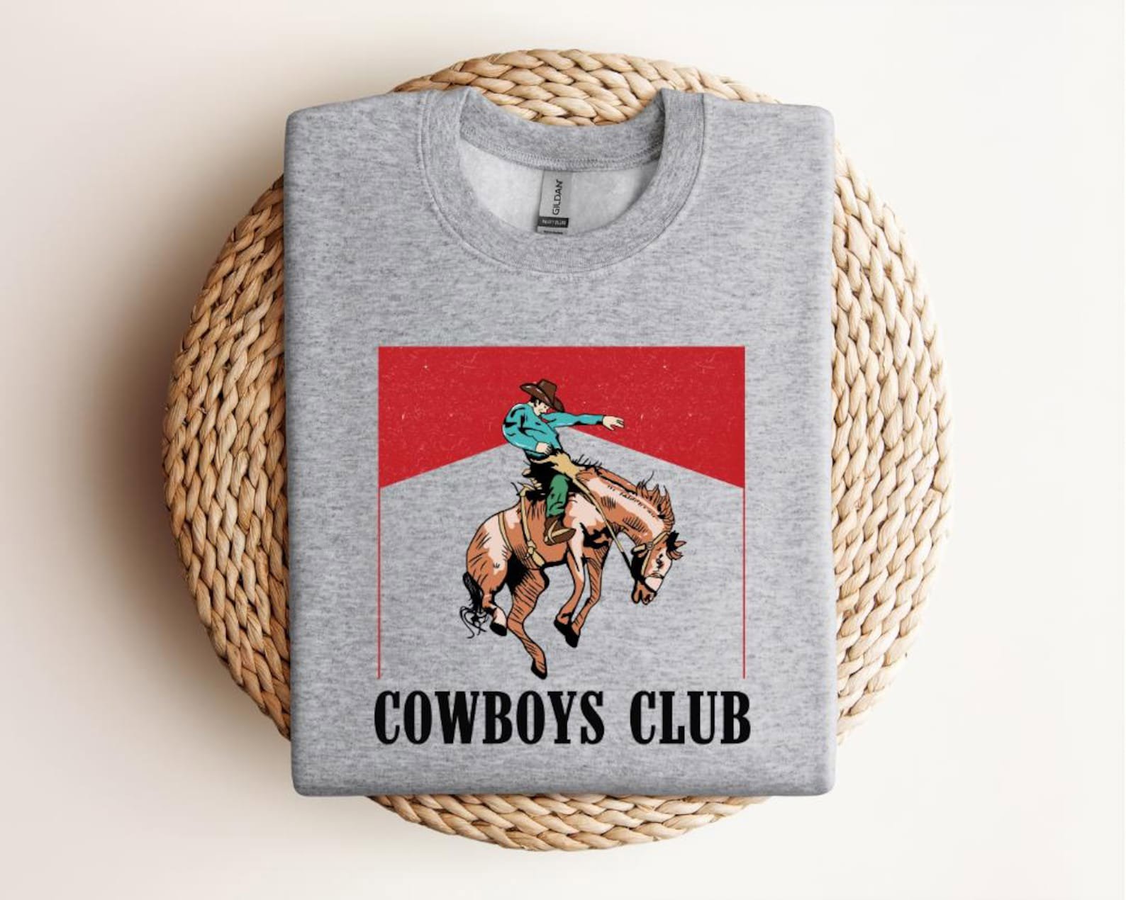 Cowboy Club Rodeo Sweatshirt: Wild West Graphic Tee 3