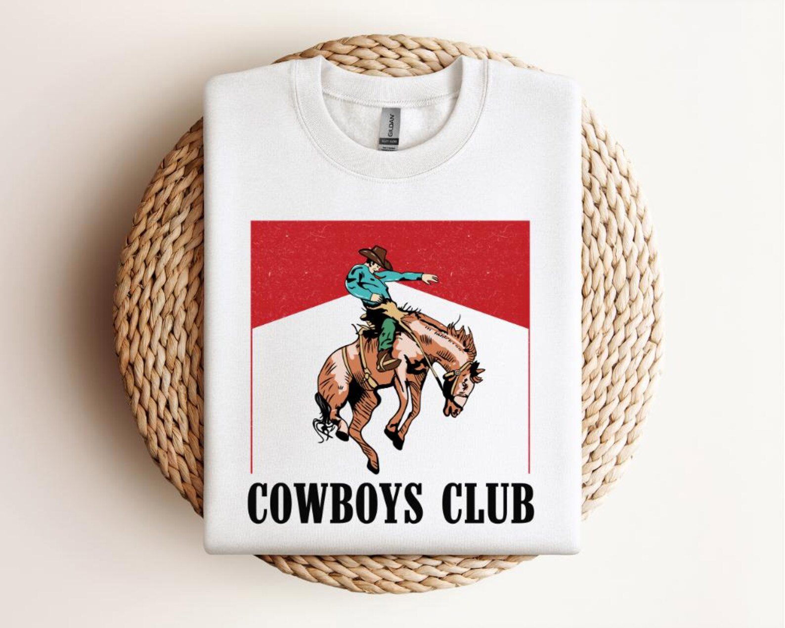 Cowboy Club Rodeo Sweatshirt: Wild West Graphic Tee 1
