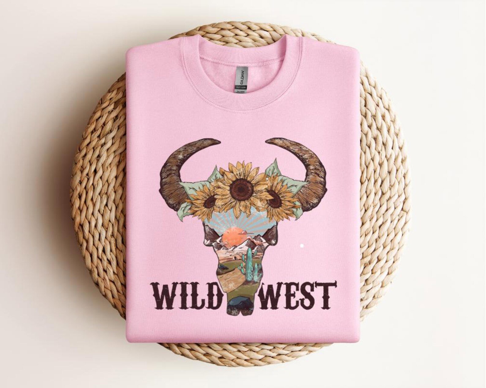 Wild West Highland Cow Tee: Western Graphic Sweatshirt & Hoodie 3