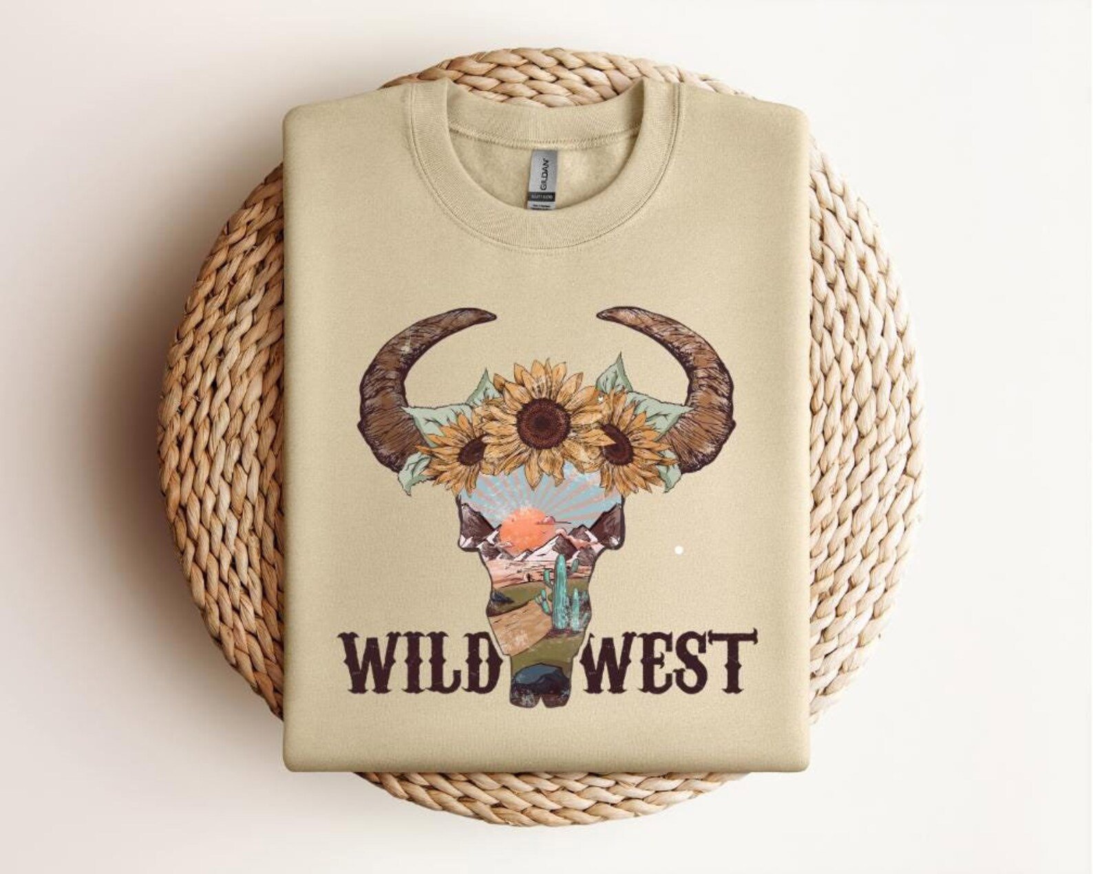 Wild West Highland Cow Tee: Western Graphic Sweatshirt & Hoodie 2