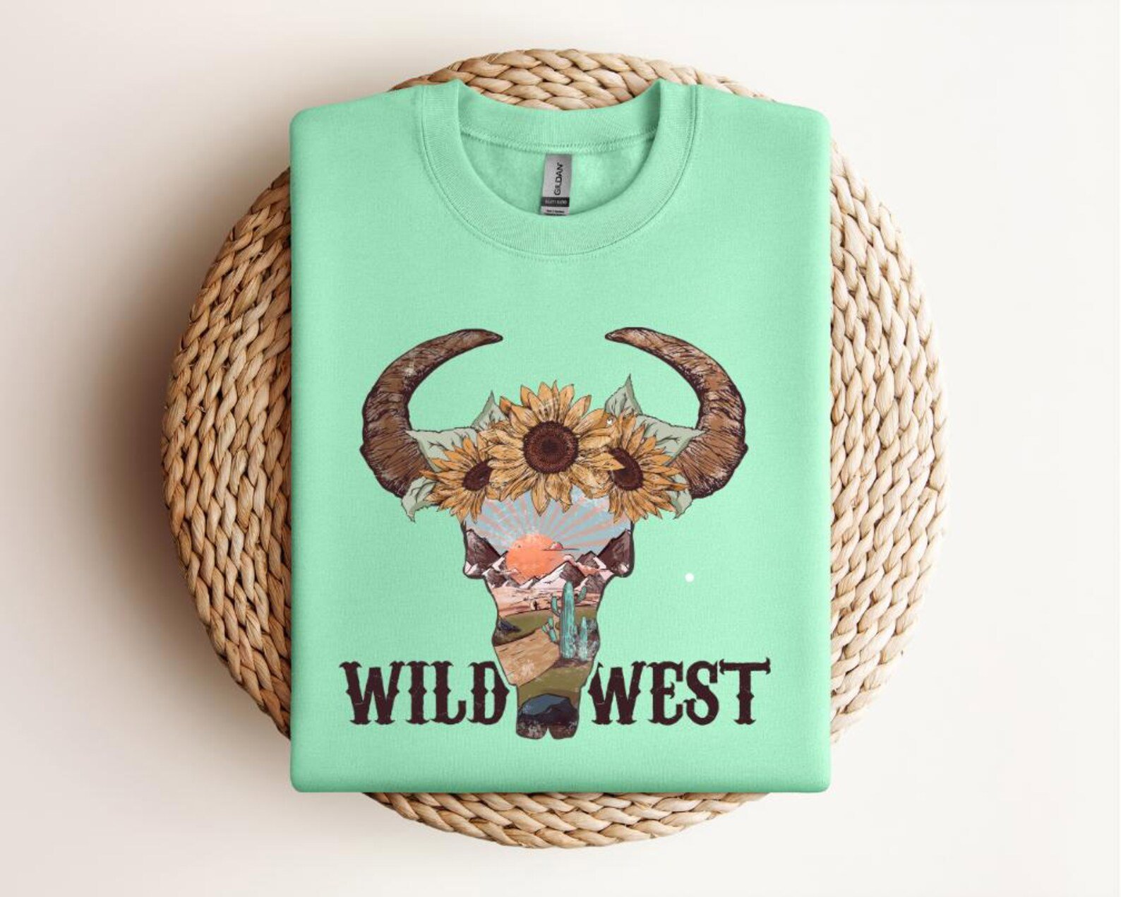 Wild West Highland Cow Tee: Western Graphic Sweatshirt & Hoodie 4