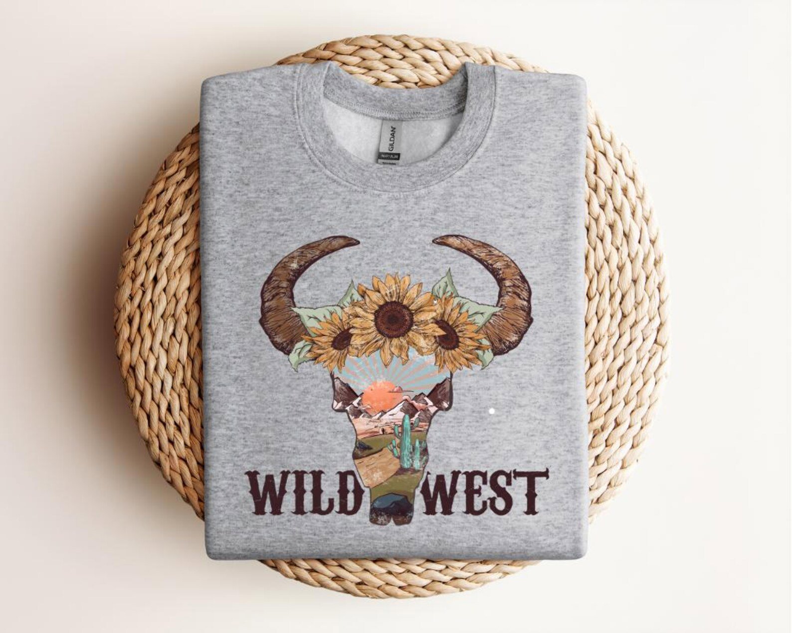Wild West Highland Cow Tee: Western Graphic Sweatshirt & Hoodie 6