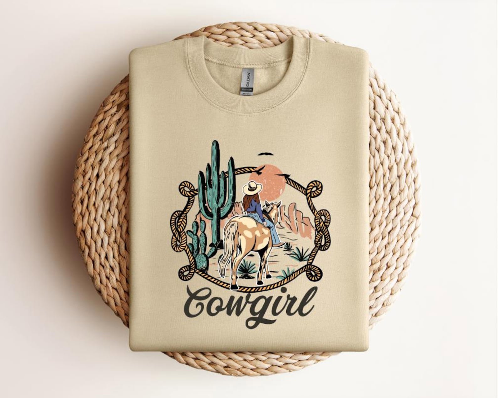 Cowgirl Sweatshirt: Wilder Than The West, Texas Country Style 1