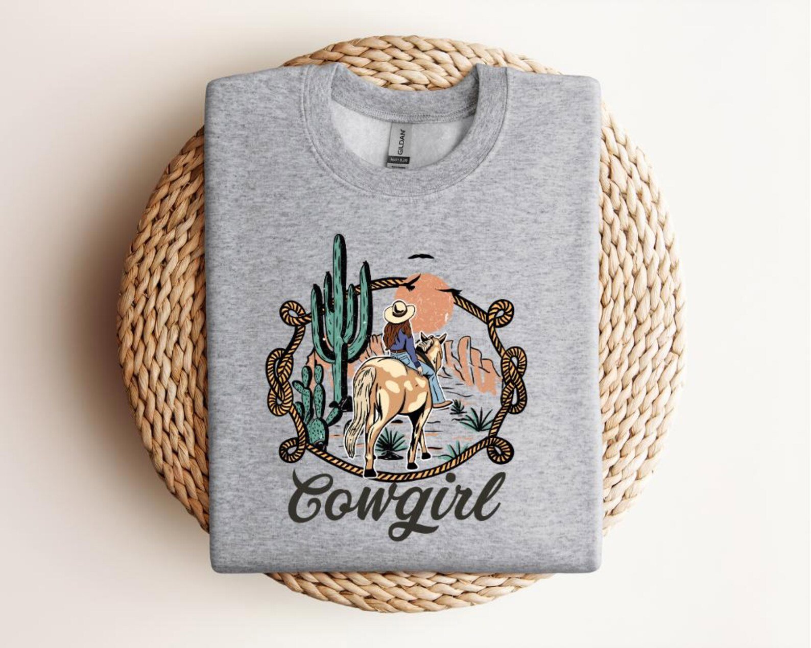 Cowgirl Sweatshirt: Wilder Than The West, Texas Country Style 3
