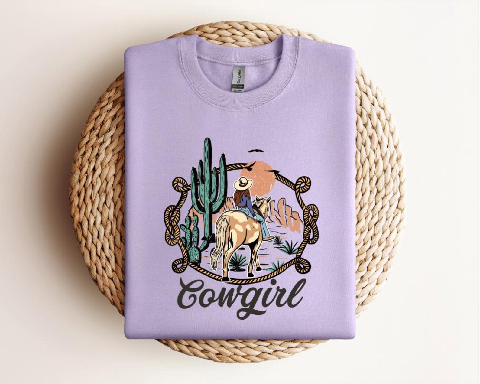 Cowgirl Sweatshirt: Wilder Than The West, Texas Country Style 4
