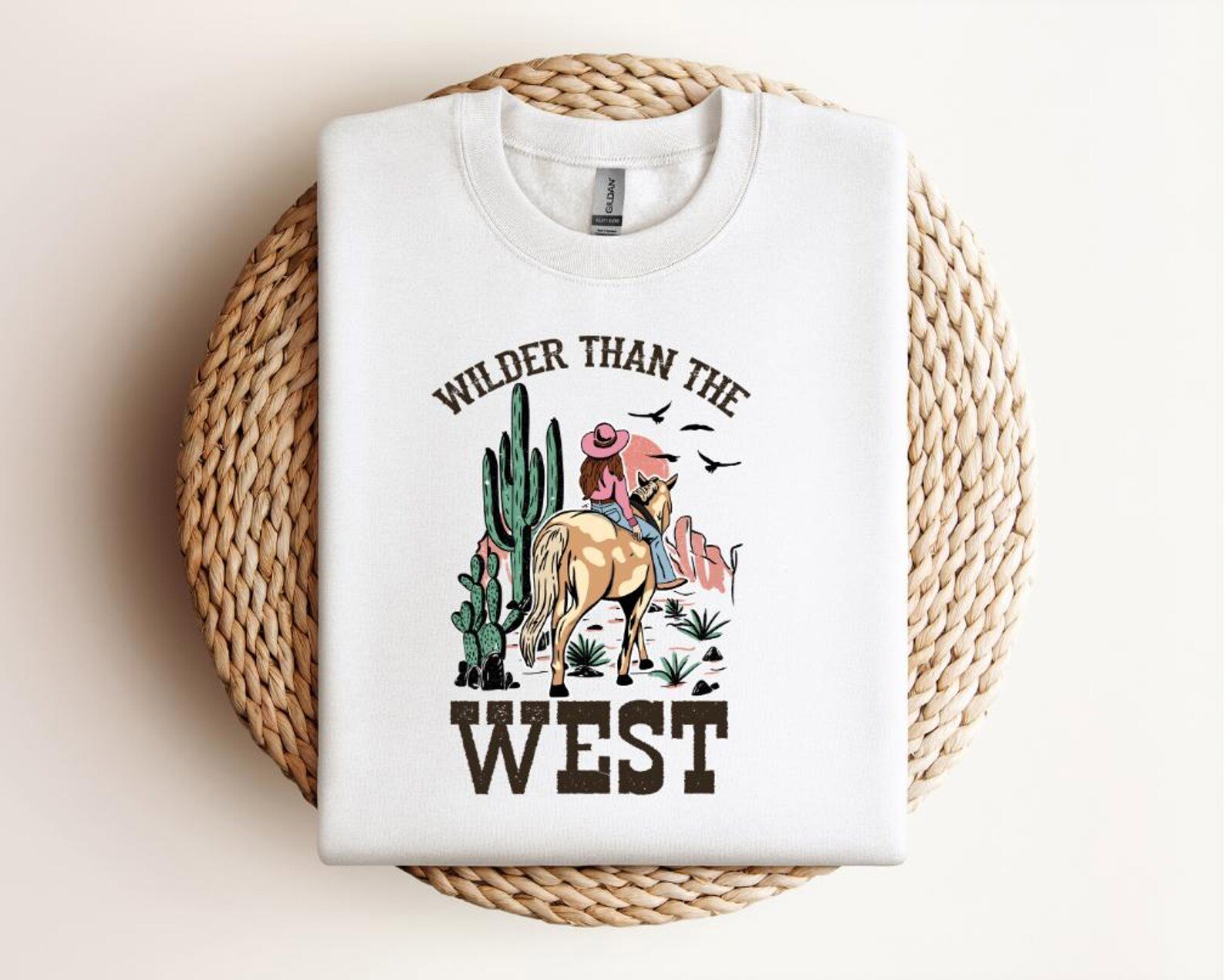 Wilder Than the West Sweatshirt: Cowboy Cowgirl Texas Country 1