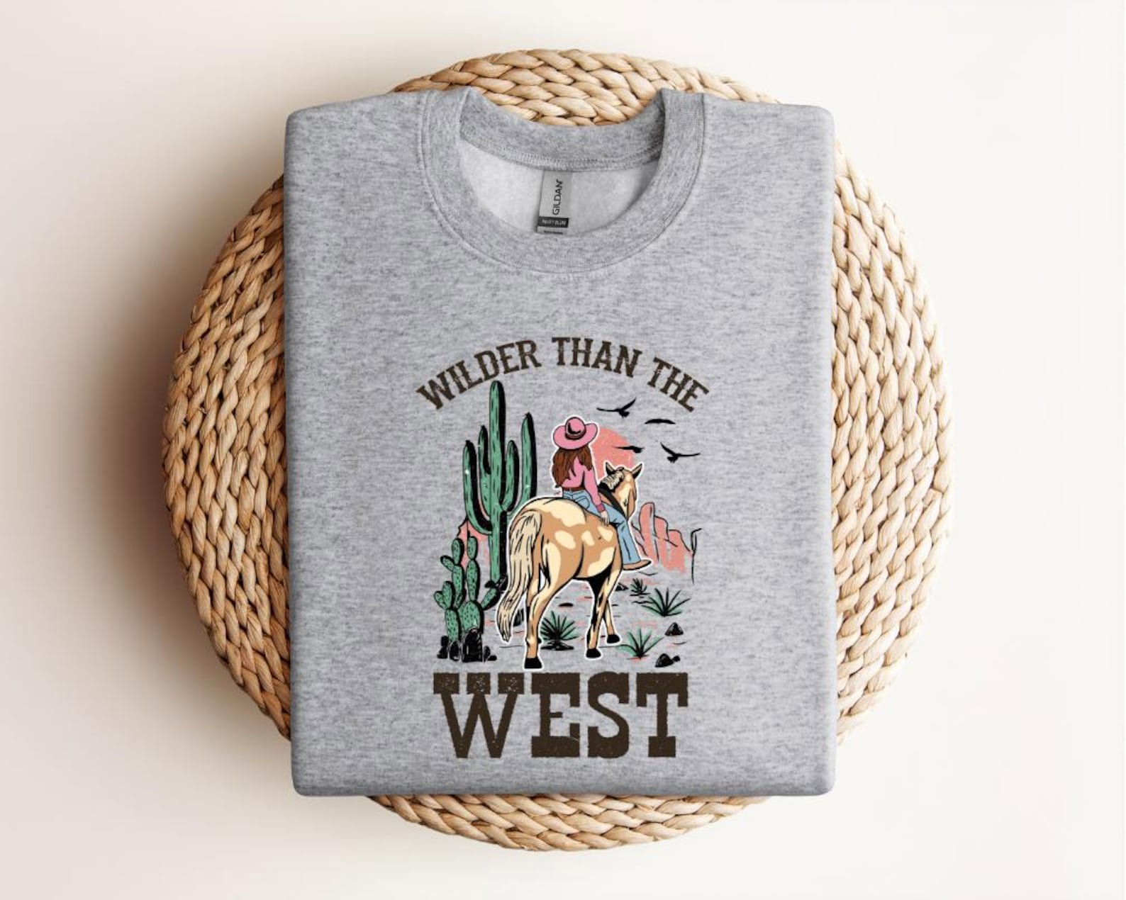 Wilder Than the West Sweatshirt: Cowboy Cowgirl Texas Country 3