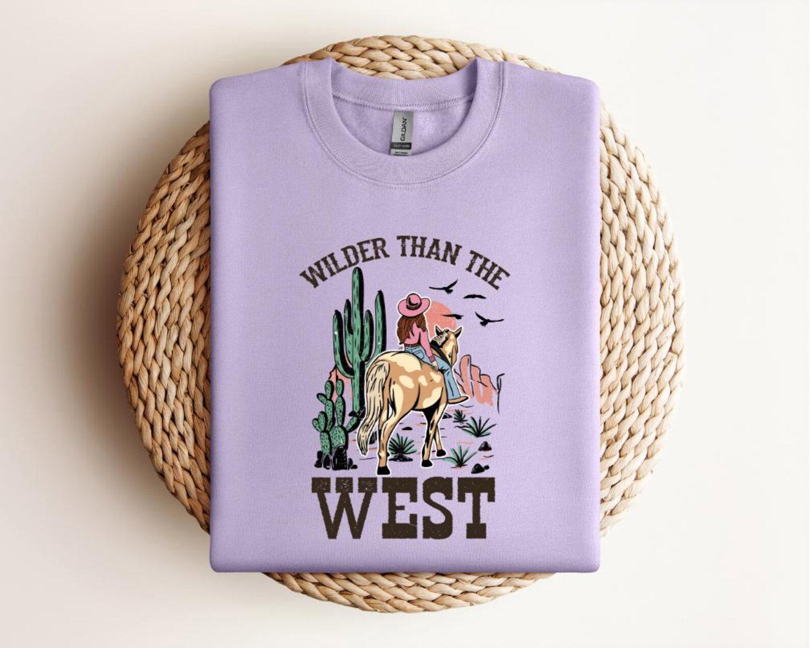 Wilder Than the West Sweatshirt: Cowboy Cowgirl Texas Country 4