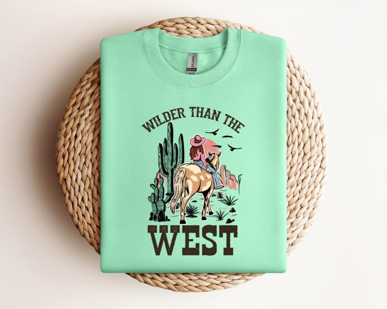 Wilder Than the West Sweatshirt: Cowboy Cowgirl Texas Country 5