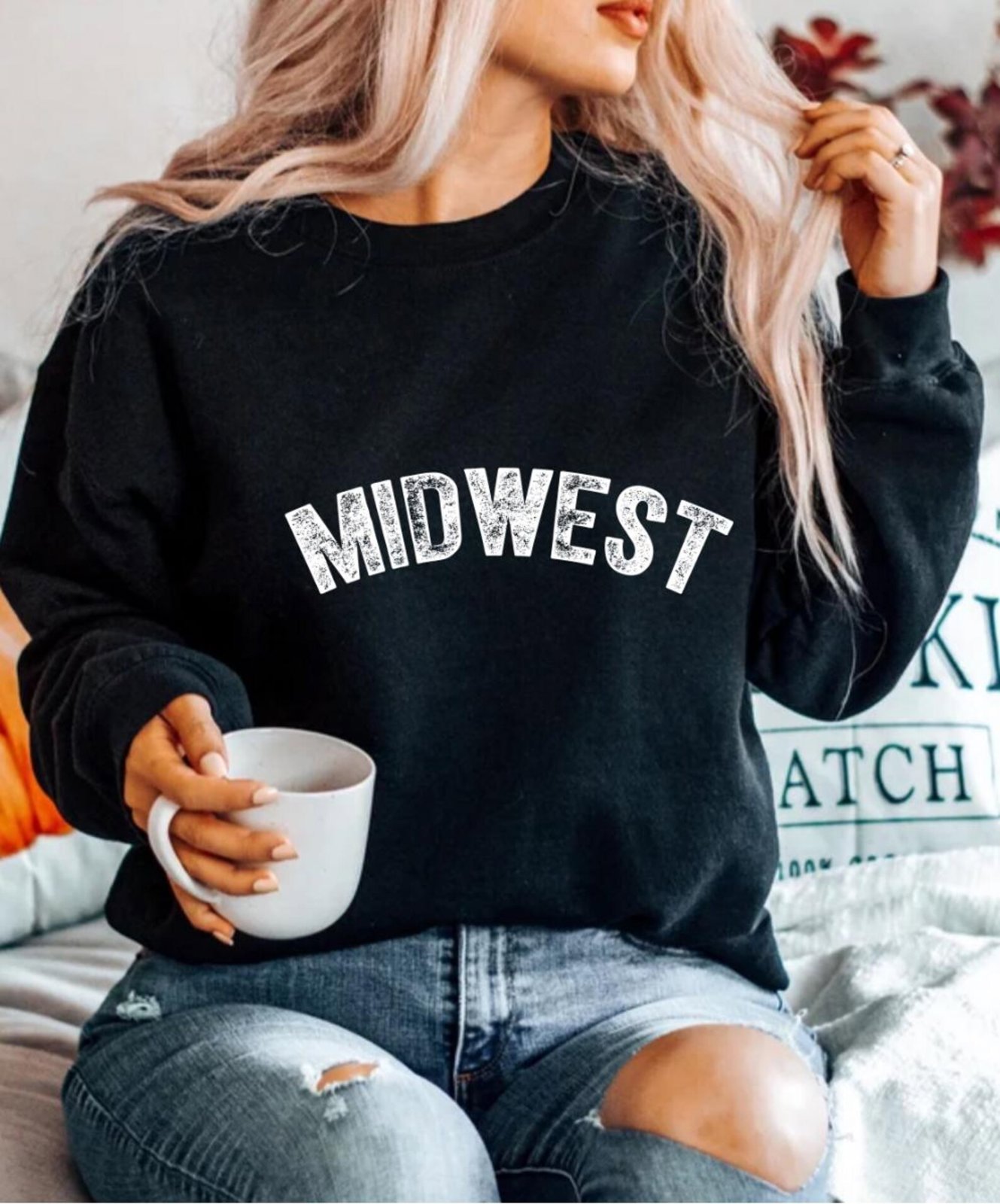 Midwest Sweatshirt: Trendy Varsity Crewneck, Midwestern Travel Gift 3