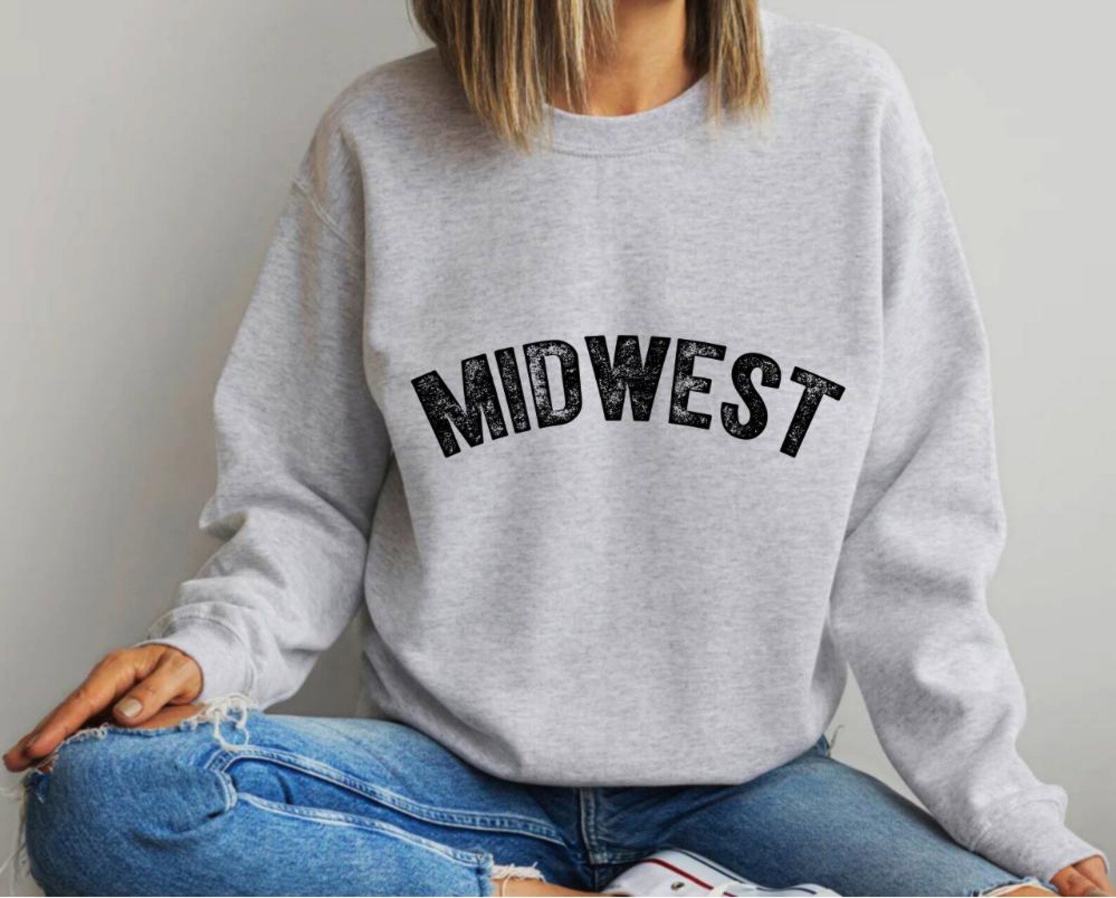 Midwest Sweatshirt: Trendy Varsity Crewneck, Midwestern Travel Gift 6