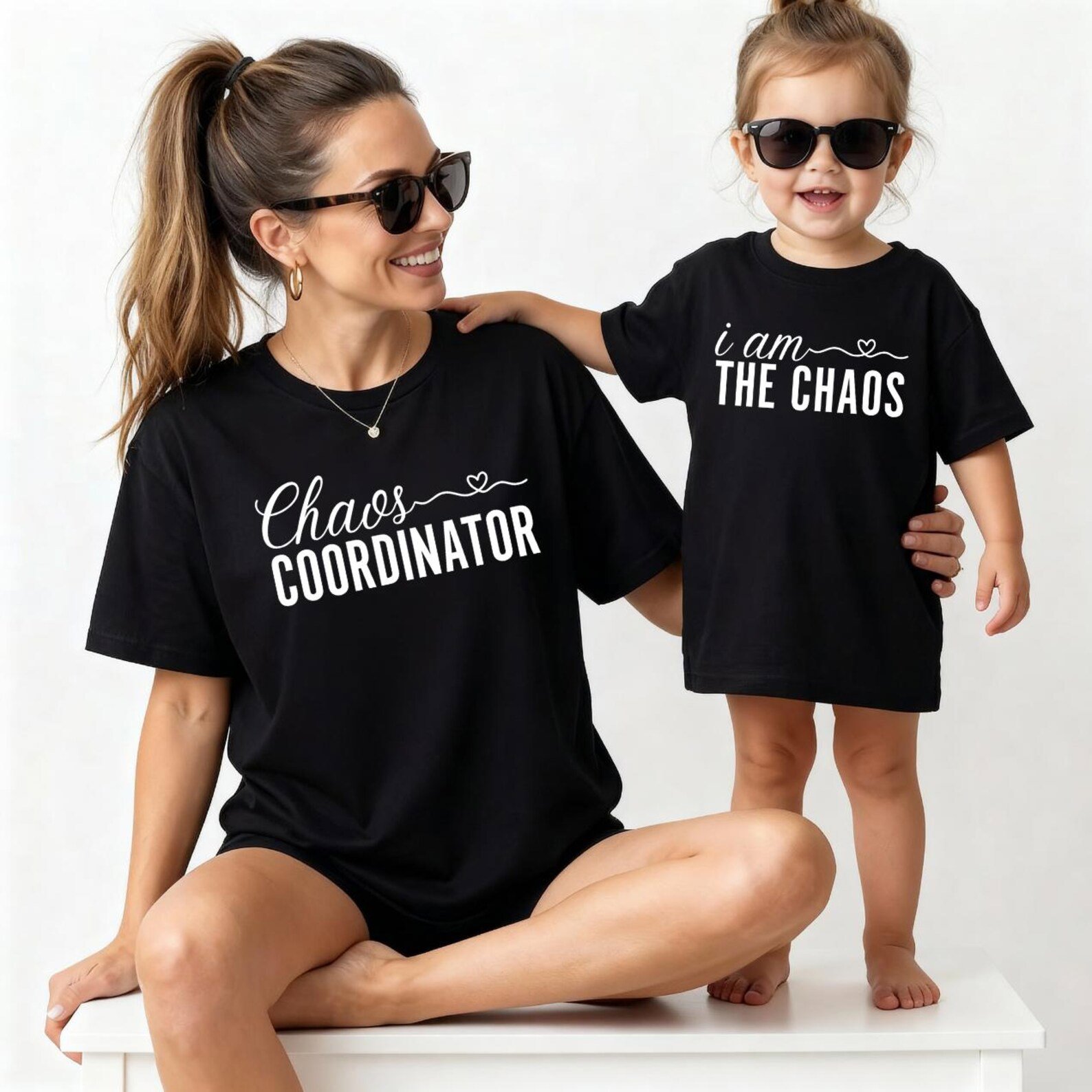 Chaos Coordinator Shirt, I Am The Chaos Kids Shirt, Matching Mom and Kid Shirts, Funny Mom Life Tee, Mommy and Me Top, Family Matching Shirt 3