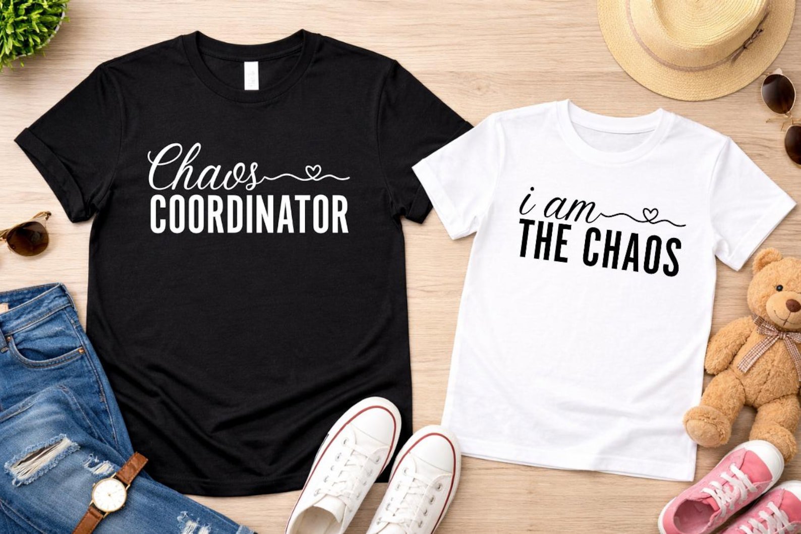 Chaos Coordinator Shirt, I Am The Chaos Kids Shirt, Matching Mom and Kid Shirts, Funny Mom Life Tee, Mommy and Me Top, Family Matching Shirt 6