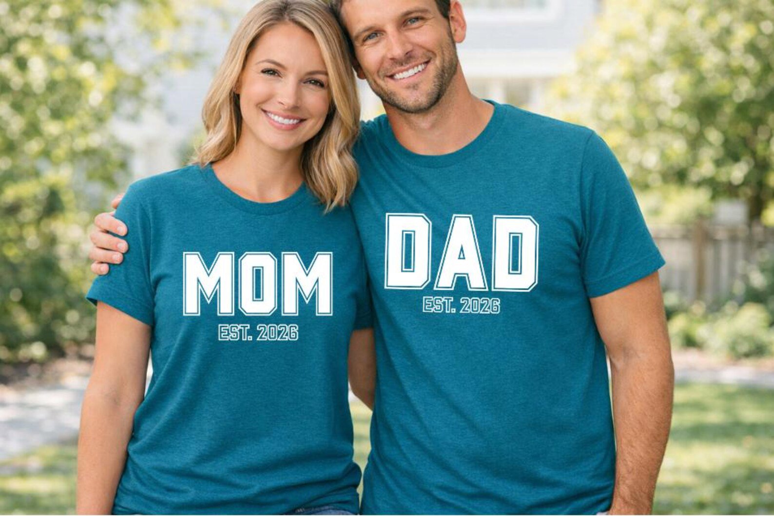 Mom and Dad Est. 2026 Shirt, New Parents Matching Shirt, Custom Dad Aunite Granny any title tee, Baby Coming 2026, Fathers Day shirt 5
