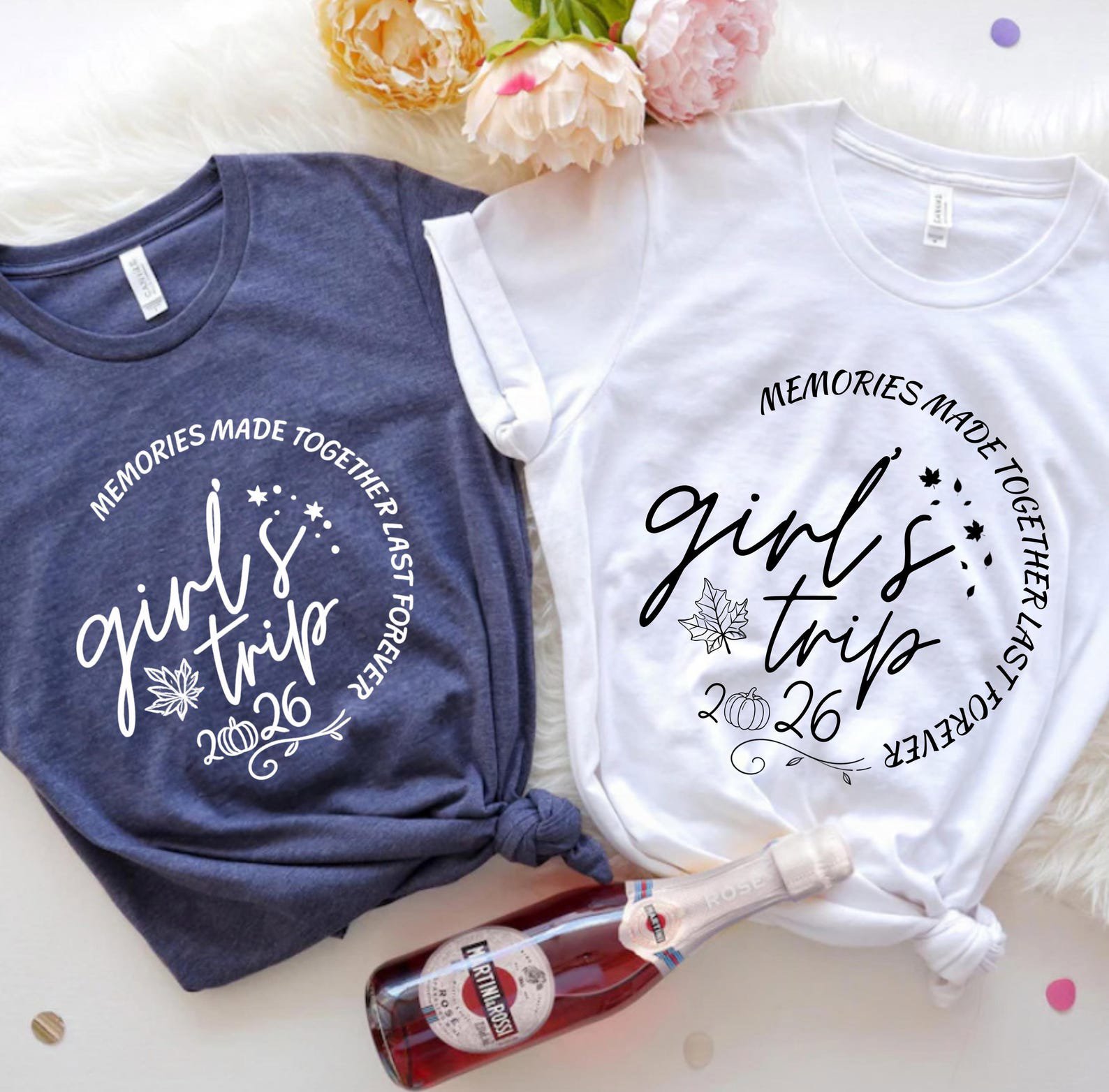 Custom Girls Trip Sweatshirt, Personalized Year Matching Friends Fall Shirt 10