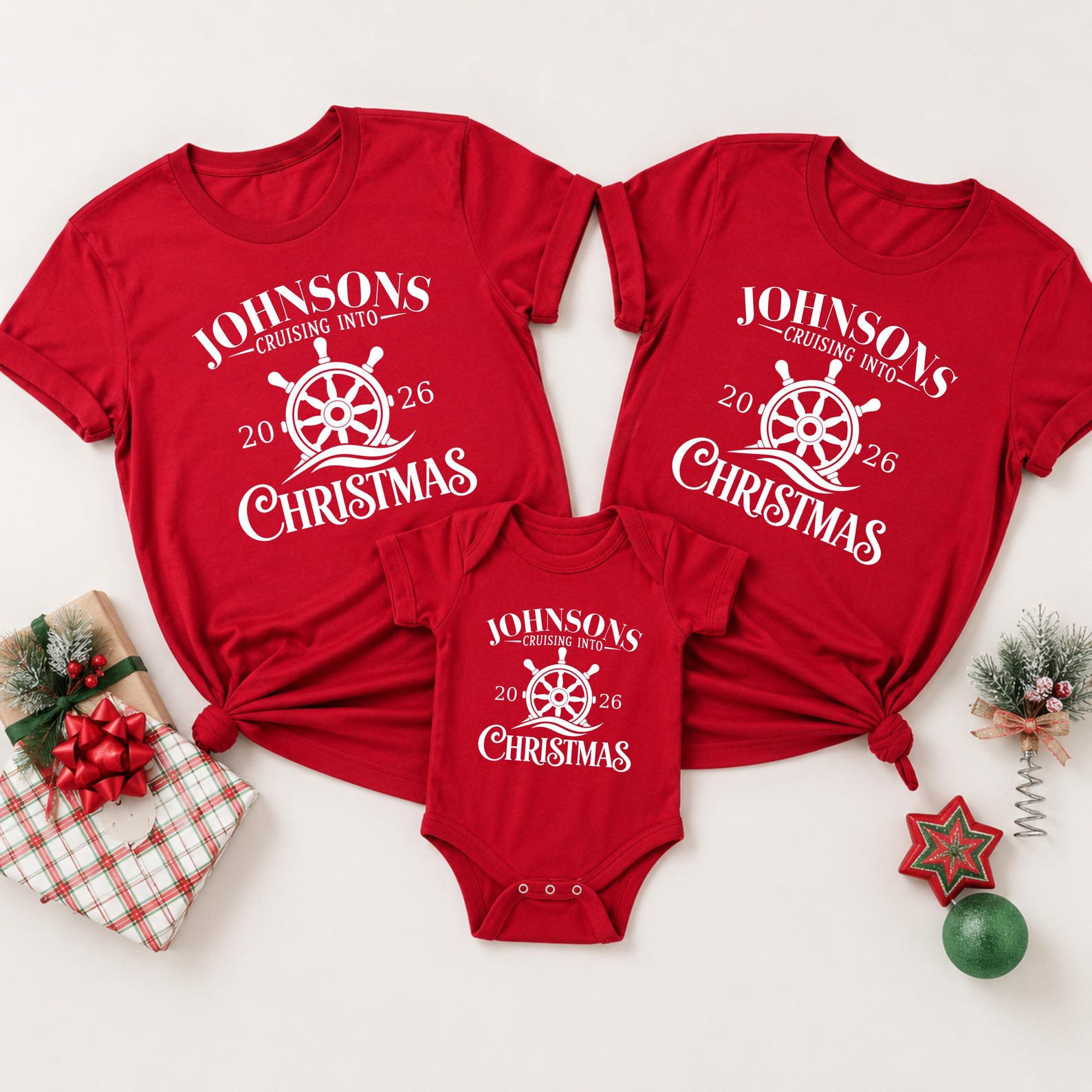 Custom Family Cruise Christmas Sweatshirt, Personalized Nautical Vacation Group Holiday Matching Outfit 8