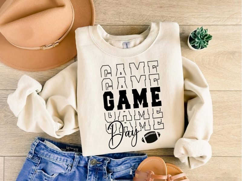 Game Day Football Graphic Tee: Sports Mom Shirt